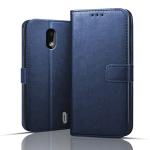 SROCK Flip Back Cover Case for Nokia 2.2 |Leather Finish | Inbuilt Stand & Pockets | Wallet Style Flip Back Case Cover for Nokia 2.2- Blue
