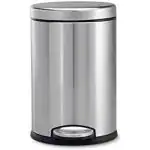SHIVOM STEELS Stainless Steel Step-On Plain Pedal DUSTBIN/Garbage BIN with Plastic Bucket (7 LTR)