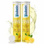 Blubein Electrolyte ++ Effervescent tablets | Instant Hydration | Energy Booster| 20 Tablets (Lemon) x Pack of 2
