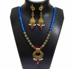 JAYA VISION ENTERPRISES Glass Beads with Metal Pendant Fancy Necklace