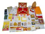 BHAKTI 2 SHAKTI MAKING WORSHIP SPECIAL - Diwali Pooja saman (With 3 colour cloth and Photo) | Dhanteras Pooja Kit | Deepawali Puja | Lakshmi Poojan Samagri | with Kalash | Diwali Worship Stuff | Jumbo Series | 58+ items