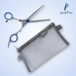 Doberyl jackPro Professional Hair Cutting Thinning Scissor Smooth and Comfortable,Stainless Steel Hairdressing Shears (Silver Thinning 1 )