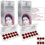 PERPAA Kumkum Dark Maroon Round Bindi Book for Ladies Forehead Pack of 2-15 Flaps Each Box (Stick On) (01, Diameter 15mm)