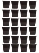 KWEL Square Nursery Pot 5inch Plastic Black Color (Pack of 24)
