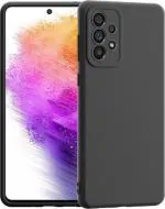 XOVO Back Cover for Samsung Galaxy A73 5G (Black, Dual Protection, Silicon, Pack of 1)