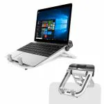 Gizga Essentials White Portable Laptop Stand, Multi-Functional Foldable Stand for Laptop/MacBook