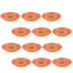TrustBasket UV Treated Round Bottom Tray(Plate/Saucer) Suitable for 8 inch Round Plastic Pot-Terracotta Color-Set of 12