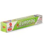 Eurofoil 9 Mtr- Silver Aluminium Foil Roll for Food Packing, Wrapping, Storing and Serving Purpose