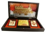 RHYTHM ENTERPRISE Gold Plated Lord SATNAM SHRI WAHEGURUJI Pocket Temple - an Unique Office/Home Collection - Best QUALTIY (1770)