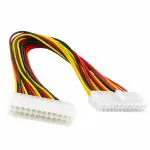 AdzMozi New, ATX 24 Pin Male to 24 Pin Female PC PSU Power Supply Adaptor Converter Cable Extension Cord