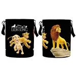 Kuber Industries Disney Lion King Print Round Non Woven Fabric Foldable Laundry Basket, Toy Storage Basket, Cloth Storage Basket with Handles,45 LTR (Set of 2, Black)-KUBMART11645