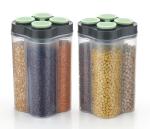 Console Air Tight For 4 Section 2500ml Kitchen Storage Container ( Set of 2)