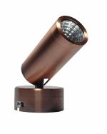DOJI 3 Watts Mini Size Rose Gold Finish LED Spotlight Focus Light Bedroom Reading Display Wall Light 4.1Inch (Please Check Dimensions Image) (Warm White)
