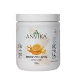 ANVIKA Marine Collagen 150gm Premium Japanese Peptides for Skin, hairs, and Nails |Orange Flavour |Clinically Tested Marine Collagen - ( Pack Of 3 )