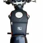 VORIYO Bike Petrol Tank Cover Bag with Mobile Holder Pockets for Bike Motorcycle Riding Waterproof Artificial Leather Material Bajaj Hero Honda Splendor (Black)