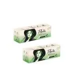 FLOREN Panty Liners | Curvy Design for Extra Comfort | Cottony-Soft Surface with 185mm Wide Optimal Coverage (25 Pantyliners) - Pack of 2