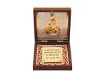 GoldGiftIdeas 24K Gold Plated Bal Gopal Photo Frame for Home Temple Box(Square), Return Gift for Baby Shower, Krishna Wooden Momento Gift Box (Laddu Gopal), Religious Frame for Worship