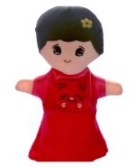 Elfactory Multicolor Velvet Educational Storytelling Family Girl Hand Puppet - 10 Inch