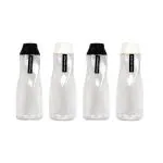 Lock & Lock Plastic White And Black Water Bottle (Set Of 4) (2 x 700 ml+ 2 x 560 ml)