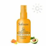 Softsens Water Resistant Oil- free Sunscreen Spray SPF 50 UVA/UVB Protection Non-Sticky & Water-Resistant, Toxin Free Dermatologically Tested