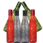 JIKARI Crystal Clear Plastic Water Bottle 1 Litter set of 6 multi color