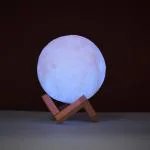 pujaNpujari Night Light lamp 3D Print Moon Lamp Rechargeable LED