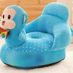KYNIT Monkey Design Baby Rocking Chair for Baby Sofa Seat | Chair Moveable Plush | Cushion Playing Sofa (Sky-blue)