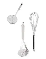 Wofier Masher Egg Whisker Deep Fry Strainer Set Of 3pcs