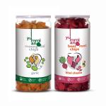 Yummiano Healthy Snacks Combo - Moong Dal Chips Garlic And Beetroot Chips Bhel Chaska 280 g