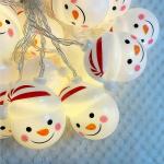 CORALTREE Christmas String Lights with Battery Operated, 8FT 10 LED Xmas Snowman Fairy Lights Extendable for Indoor, Outdoor, Wedding, Holiday, New Year, Party, Christmas Decorations (Snowman)