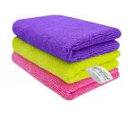 SOFTSPUN Microfiber Cleaning Small Wipes 20X30cms 3pcs Towel Set 340GSM Multicolor!