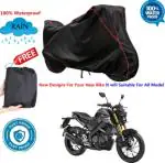 SMDP Waterproof Two Wheeler Cover for Yamaha (MT 15 New, Black)