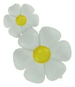 My Party Suppliers Party Decorative Large and Small White Daisy Flower Foil Mylar Balloons