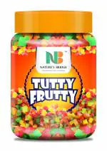 Nature's Bridge Tutti Frutti | Fresh Cherry | Tutti Frutti for Cake, Pastry Decoration - 400 gm Jar