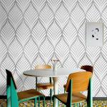 Jaamso Royals Silver Color Modern Stripe Design Peel And Stick Home Décor Wall Décor (500cm x 45cm)