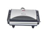 MyChetan Sandwich Grill 750W | Non-Toxic Ceramic Coating | Automatic Temperature Cut-off with LED Indicator | Adjustable Height Control, Metallic Silver, Standard
