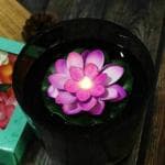 MyHomesWorldFloating Flowers for Water Bowl, Floating Candles, Water Sensor Diya, Led Candles Artificial but Natural Looking Lotus Flower for Decoration with led Diya, Tea Lights Pack of 1