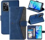 Autofocus Faux Leather Back Case Flip Cover for Oppo A57 with ID Card Slot | Foldable Stand | 2 Card Slot | 1 Cash Slot | Magnetic Closure - Executive Blue, 23249
