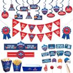 Festiko Ipl Team DC Combo Pack (Set of 101 Pcs), Ipl Theme All-in-one Combo Decorations, Cricket Party Props, Ipl party supplies, Ipl Theme Decorations