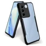 RUPELIK (Eagle Vivo S16 5G Black/Transparent) Shock Proof Clear Protective Hybrid TPU & PC Transparent Back Crystal Clear Eagle Case Cover for Vivo S16 5G / V27 5G / V27 Pro 5G / S16 Pro 5G (Black/Transparent)