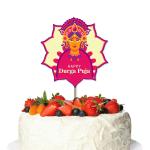Festiko Happy Durga Puja Cake Topper Decoration, Durga Puja Cake Decoration Items