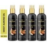 WELLWARE Cold Pressed - Sweet Almond Oil - For Skin & Hair Oil (400 ml) Hair Oil (400 ml)