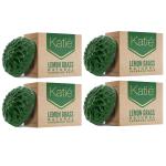 Katie Lemongrass Soap Bar For Body, Hand, Face. Cold Pressed With Coconut Oil, Hand-Made, Gift Set For Men & Women (Pack of 8) buy 4 get 4 free