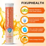 Fixuphealth Natural Amla 1000mg Vit C Effervescent 20 tablets & Glutathione Vit C 15 Tablets Combo