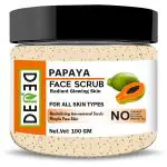 DENED Papaya Scrub for Face and Body, Dead Skin, Tan, Blackhead Remover Scrub 100g