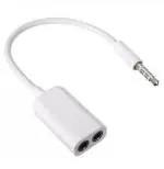 Tech Gear White 3.5mm Audio Jack Stereo Headphone Splitter