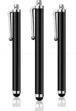 IACCESSORIES Universal Capacitive Stylus Touch Screen Pens - Pack of 3, Compatible With All iPhone, iPad, Tabs, Android Mobile Phones (Black)