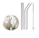 URBAN BUY Aluminium Gujiya Mould With Stainless Steel Straw, (Multicolour & Pack of 2)