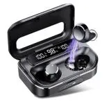 TechElectro M10 Bluetooth Wireless Earbuds with LED Display Built-in Microphone Dual Modes Game and Music with Charging Case True Wireless Earphones for Android Sports Bluetooth Airpods| Wireless Airpods| Earpods