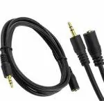 BIGGEAR 1.5Mtr Male to Female Stereo Aux Extension Cable